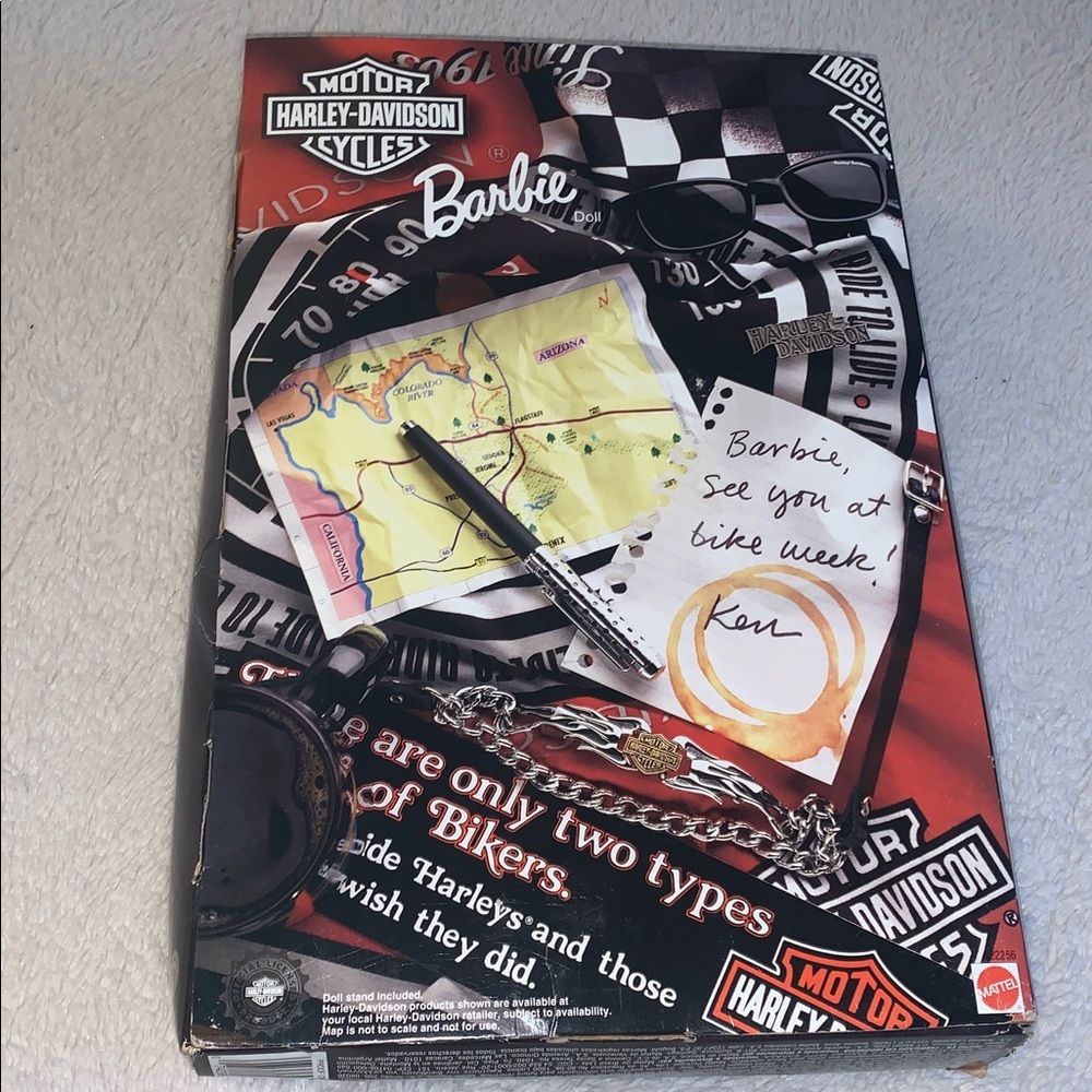 NEW Harley-Davidson Barbie with Black Jacket and Red Scarf *damaged box - Picture 11 of 14